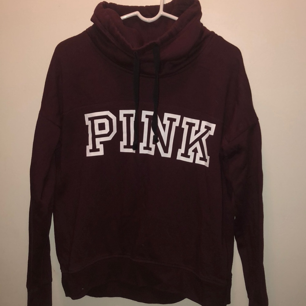 Burgundy PINK high neck pull over